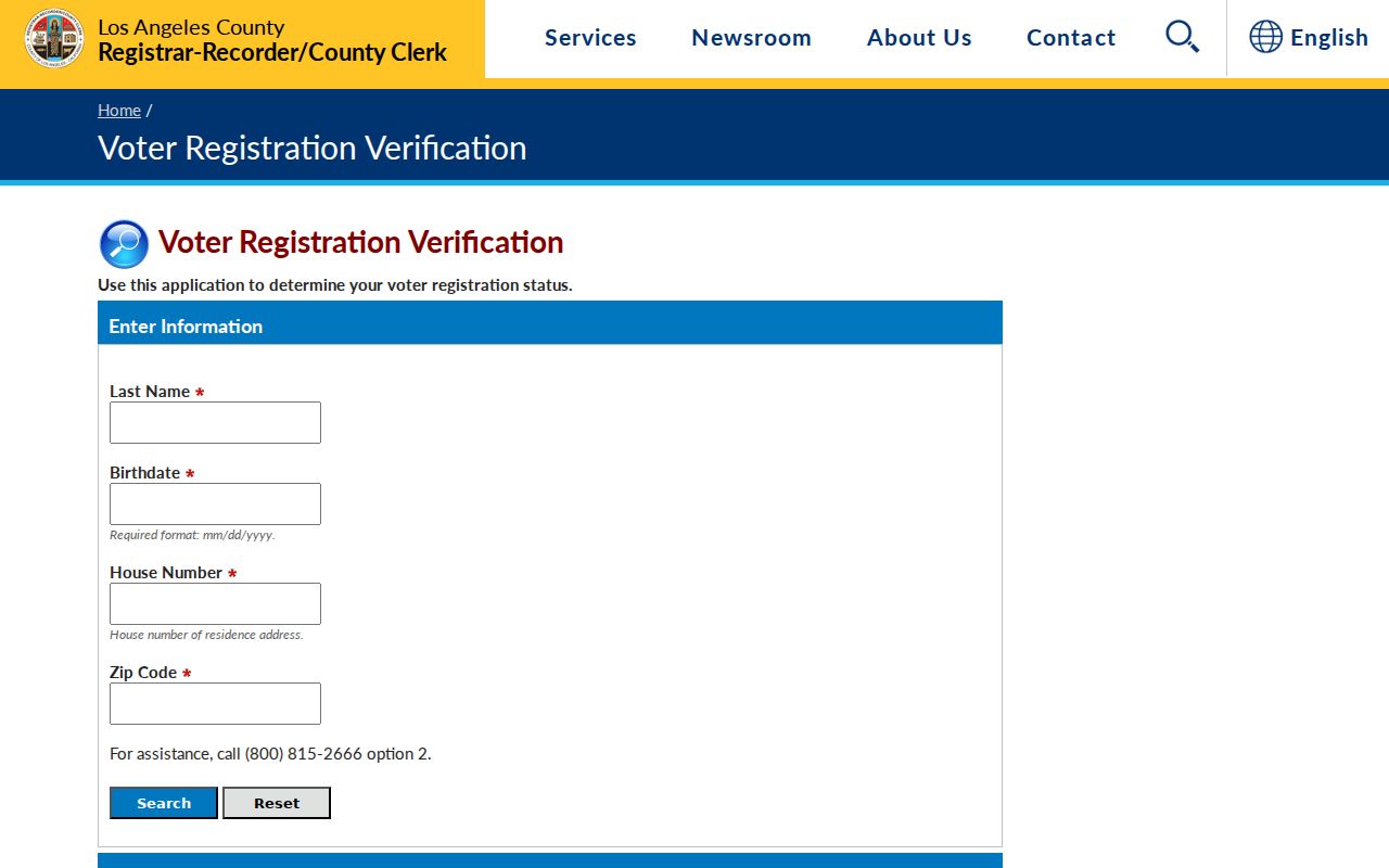 Palmdale people search reference for LA County voter status verification