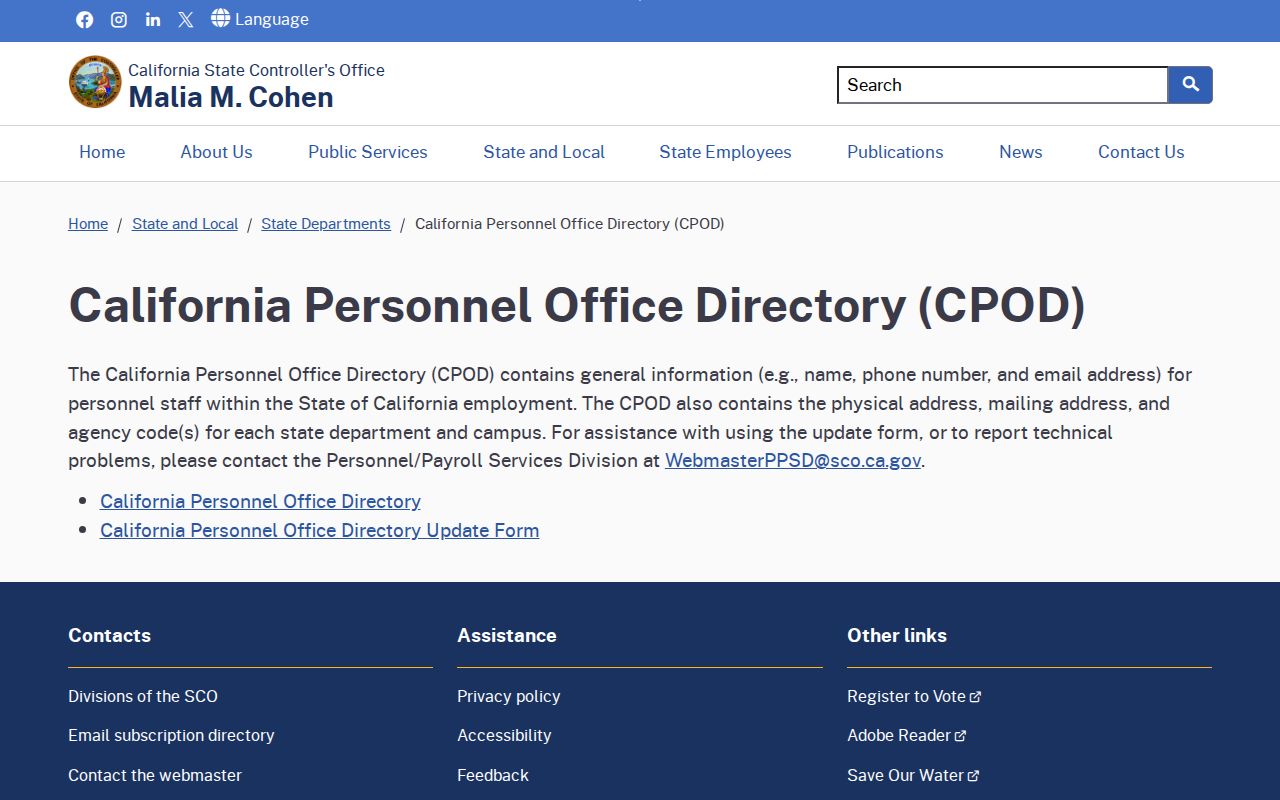 Palmdale people directories California agency contact directory